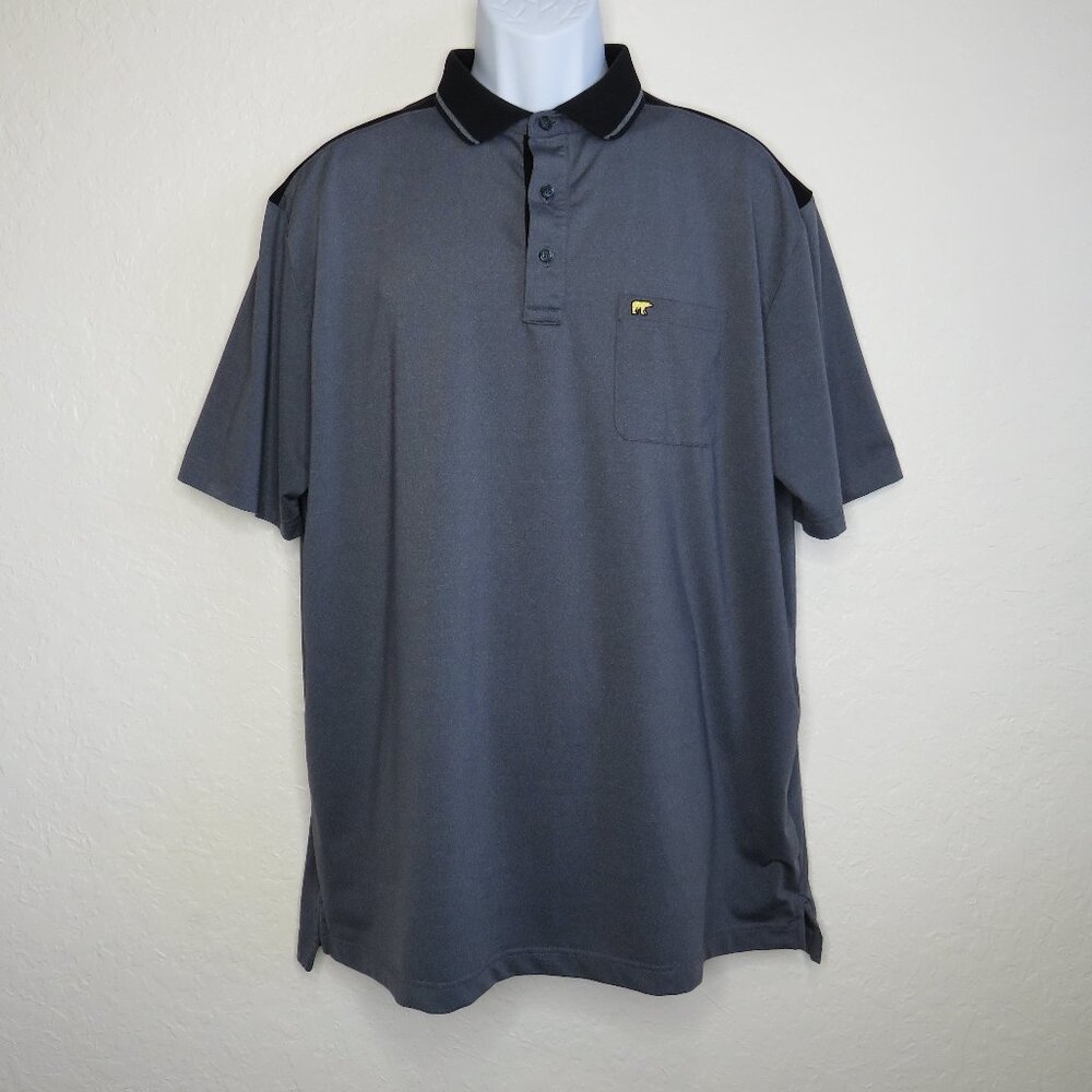 Jack Nicklaus* Men's Short Sleeve 3 Button Straight Hem Polo Golf Shirt~ Size XL
